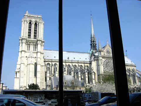 Photo, cathedral from cafe window