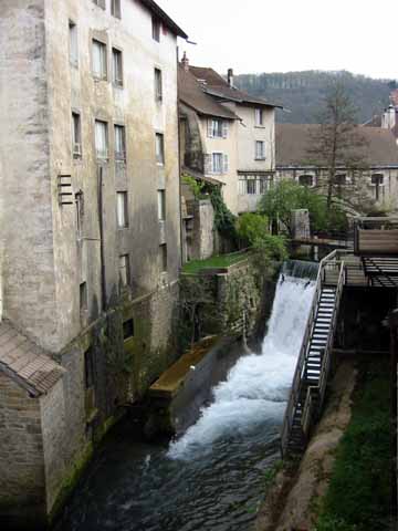 Photo, river in town