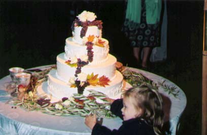 Cake and girl.