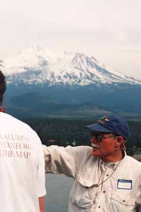 picture of leader Bob Christiansen with Mount Shasta in background