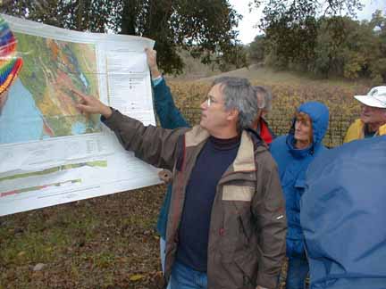 Photo of David with geologic map