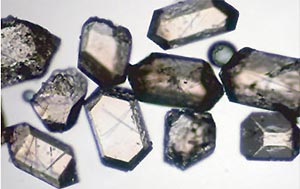 photomicrograph if a zircon crystal