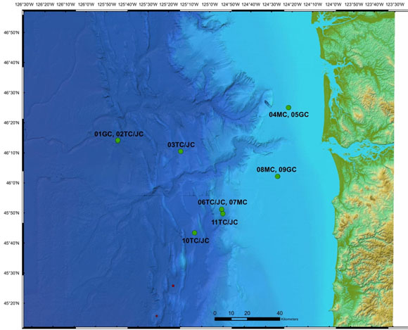 Bathymetry map