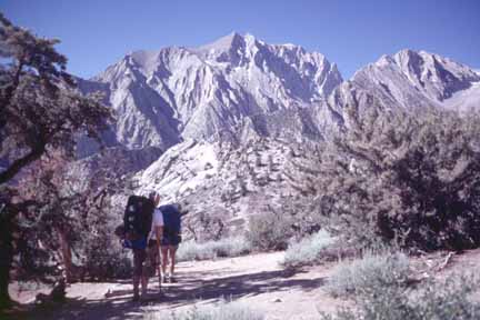 Photograph Anna and Stephane at the canyon divide.